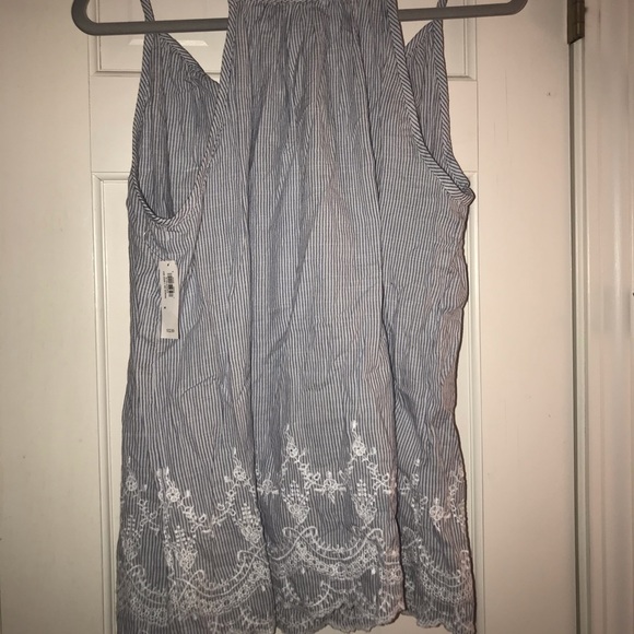Old navy blue and white striped tank top - Picture 2 of 3